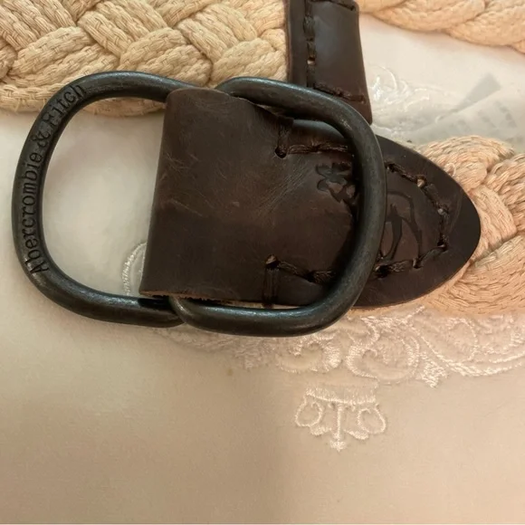 Y2K Vintage Abercrombie & Fitch Rope Braided Belt Moose S/ M New - Picture 11 of 12